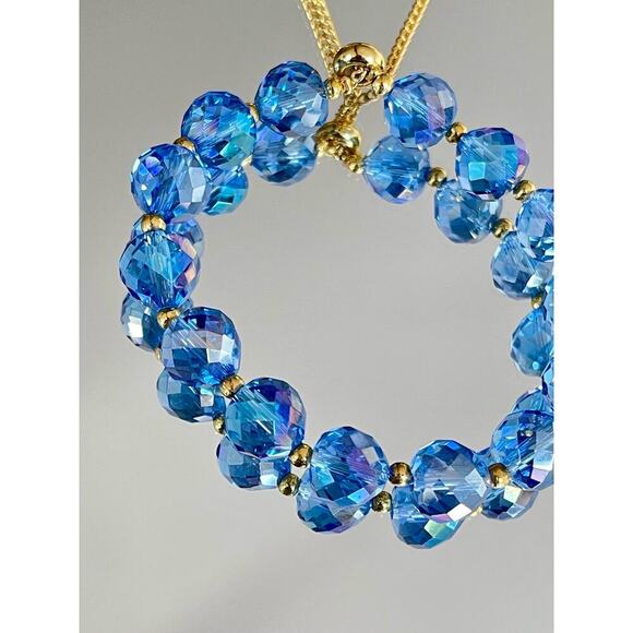 Deep Blue Swarovski Beaded Bracelet - Picture 16 of 16